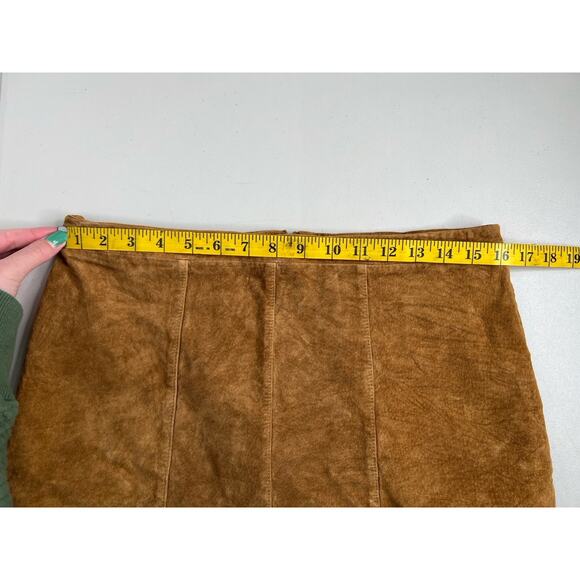 Ann Taylor Loft Leather Tan Brown Skirt Women’s Size 10 - Picture 7 of 9